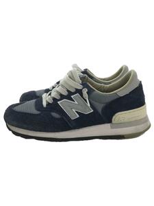 NEW BALANCE◆×Carhartt/USA製/ローカットスニーカー/27cm/NVY/スウェード/M990CH1