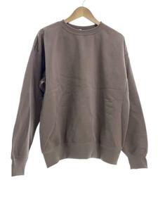 AURALEE◆BAGGY POLYESTER SWEAT P/O/スウェット/4/コットン/BRW/無地/A9AP03PU