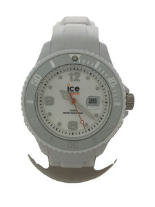ice watch◆クォーツ腕時計/アナログ/ラバー/WHT/WHT/SI.WE.S.S.09