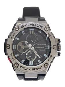 CASIO◆ソーラー腕時計・G-SHOCK/アナログ/ラバー/BLK/BLK