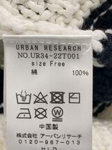 URBAN RESEARCH◆23SS/クルーネックカーディガン/FREE/コットン/WHT×BLK/ボーダー/UR34-22T001_画像4