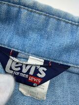 Levi’s◆長袖シャツ/L/コットン/IDG/無地/madeinUSA/_画像3