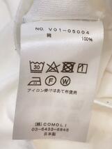 COMOLI◆22SS/空紡天竺 長袖Tシャツ/3/コットン/WHT/V01-05004※使用感、ヨゴレ_画像4