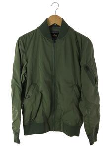 ALPHA INDUSTRIES◆MA-1/フライトジャケット/M/ポリエステル/GRN/無地/TA1065-8203