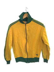 adidas◆80s/デサント/トラックジャケット/ジャージ/3/ナイロン/YLW