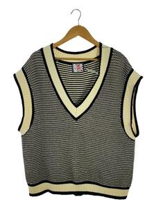 SON OF THE CHEESE◆21SS/BIG VEST/ニットベスト(厚手)/M/コットン/BLK/SC2110-KN03