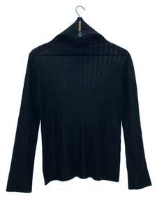 PLEATS PLEASE ISSEY MIYAKE◆長袖カットソー/3/ポリエステル/BLK/PP55-FK113/PLEATS PLEASE