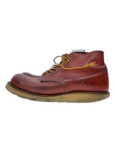 RED WING◆犬タグ/全体的に使用感有/ソール減り/レースアップブーツ/-/BRW/レザー