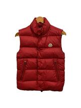 MONCLER◆ダウンベスト/0/ナイロン/RED/43330/50/68959_画像1