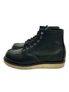 RED WING◆レースアップブーツ・6インチクラシックモックトゥ/25.5cm/BLK/レザー