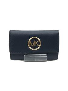 MICHAEL KORS◆6連キーケース/レザー/NVY/無地/レディース