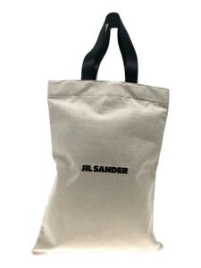 JIL SANDER◆BOOK GRANDE TOTE/トートバッグ/キャンバス/BEG