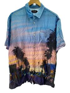 X-LARGE◆XLARGE OIL PAINTING S/S SHIRT SUNSET/L/レーヨン/マルチカラー/総柄/