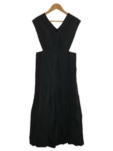 JANE SMITH◆FRONTZIPBALOON ONEPIECE/ノースリーブワンピース/36/リネン/BLK/22SOP-#203L