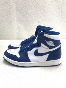 NIKE◆AIR JORDAN 1 RETRO HIGH OG/ホワイト/26.5cm/WHT/レザ-/555088-127