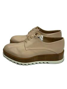 JIL SANDER◆Nude Leather and Wood Platform Oxfords/ドレスシューズ/40/BEG