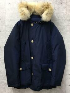 Woolrich◆ARCTIC PARKA/ファー付/ダウンジャケット/S/ナイロン/ネイビー/無地/1502284