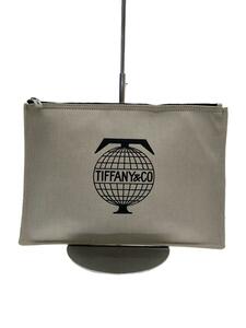 TIFFANY&Co.* clutch bag / canvas /CRM/ print 