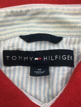 TOMMY HILFIGER◆半袖シャツ/M/コットン/RED/無地_画像3