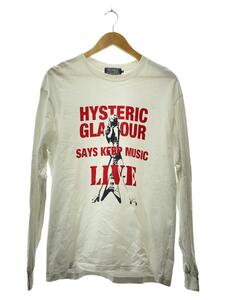 HYSTERIC GLAMOUR◆長袖Tシャツ/M/コットン/ホワイト/プリント/02221CL01