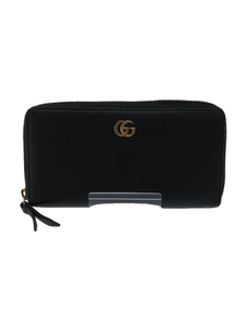 GUCCI◆長財布/レザー/BLK/無地/メンズ/456117