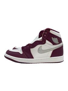 NIKE◆AIR JORDAN 1_エア ジョーダン 1/27cm/ホワイト/白/ボルドーレッド/赤