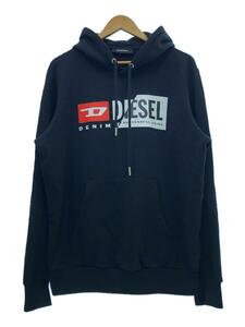 DIESEL◆パーカー/M/コットン/プリント/状態考慮/剥がれボックスロゴ