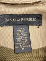 BANANA REPUBLIC◆カバーオール/M/コットン/BEG/襟レザー/HONG KONG製/色褪せ シミ ヨゴレ有_画像3