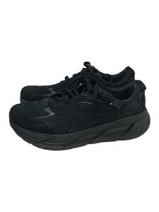 HOKA ONE ONE◆U CLIFTON SUEDE/ローカットスニーカー/28.5cm/BLK/スウェード/1122571