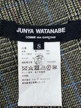 JUNYA WATANABE COMME des GARCONS◆サロペット/ワンピース/S/ウール/KHK/チェック/JF-S007_画像3