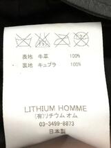 Lithium homme◆シングルライダースジャケット/42/牛革/カウレザー/ブラック/LH22-0194_画像4