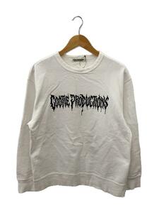 COOTIE◆Print Crewneck L/S Sweatshirt/スウェット/M/コットン/WHT