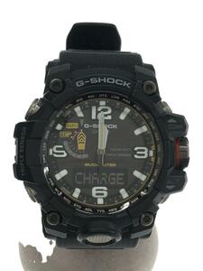 CASIO◆ソーラー腕時計・G-SHOCK/デジアナ/ラバー/BLK/BLK