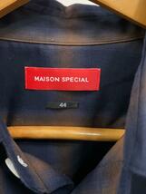 MAISON SPECIAL◆長袖シャツ/44/コットン/NVY/チェック/11201311214_画像3