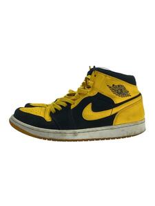 NIKE◆AIR JORDAN 1 MID/エアジョーダンミッド/ブラック/554724-035/27.5cm/BLK