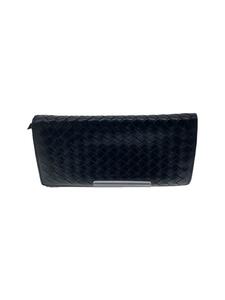 BOTTEGA VENETA◆長財布/レザー/BLK/無地/メンズ/156819 V4651 1000