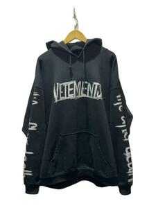 VETEMENTS◆22SS/ワールドツアーロゴプルオーバー/パーカー/XS/コットン/ブラック/UE52TR470S