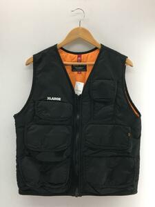 ALPHA INDUSTRIES◆ナイロンベスト/M/ナイロン/ブラック/オレンジ/ta1425-8001/フィッシングサバイバル