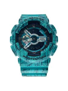 CASIO◆クォーツ腕時計・G-SHOCK/デジアナ/ラバー/BLU/BLU