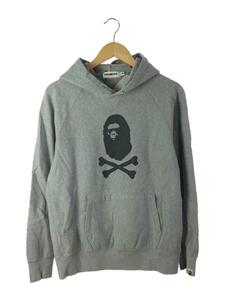 A BATHING APE◆パーカー/M/コットン/GRY/無地/フロントロゴ