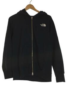 THE NORTH FACE◆SQUARE LOGO FULLZIP_スクエアロゴフルジップ/L/コットン/NVY/無地