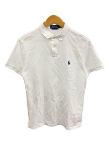 POLO RALPH LAUREN◆ポロシャツ/-/コットン/WHT/無地