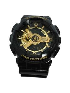 CASIO◆G-SHOCK/ジーショック/腕時計/GA-110GB/デジアナ/ブラック/ゴールド