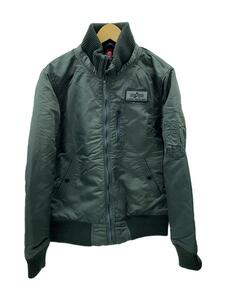 ALPHA INDUSTRIES◆ブルゾン/L/ナイロン/GRN/無地/TA1330-076/フライトジャケット