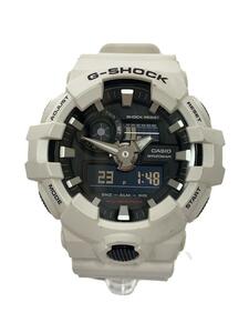 CASIO◆クォーツ腕時計・G-SHOCK/デジアナ/ラバー/BLK/WHT