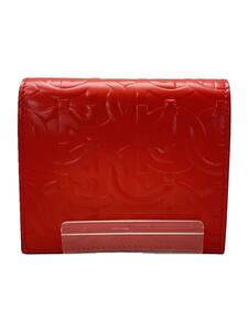 Salvatore Ferragamo◆Bi-Fold Wallet/2つ折り財布/レザー/レッド/総柄/レディース/ガンチーニ