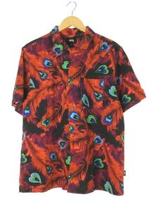 STUSSY◆Peacock Shirt/半袖シャツ/M/コットン/マルチカラー/総柄