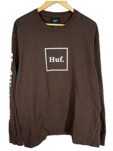 HUF◆長袖Tシャツ/L/コットン/BRW