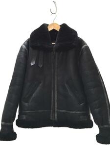 FREEDOM*TYPE B-3/ mouton flight jacket /38/ sheep leather /BLK/ plain 