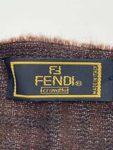 FENDI◆マフラー/ウール/BRW/総柄/レディース_画像2